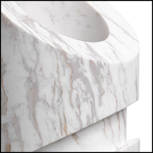 Decorative object white marble 24-Megan
