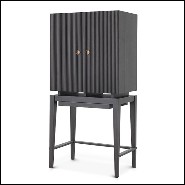 Wine Cabinet in oak veneer and bronze finish 24-Dimitrios