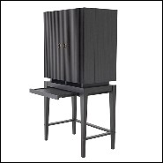Wine Cabinet in oak veneer and bronze finish 24-Dimitrios