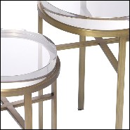 Table d'appoint Set de 2 laiton et verre claire 24-Hoxton Brass