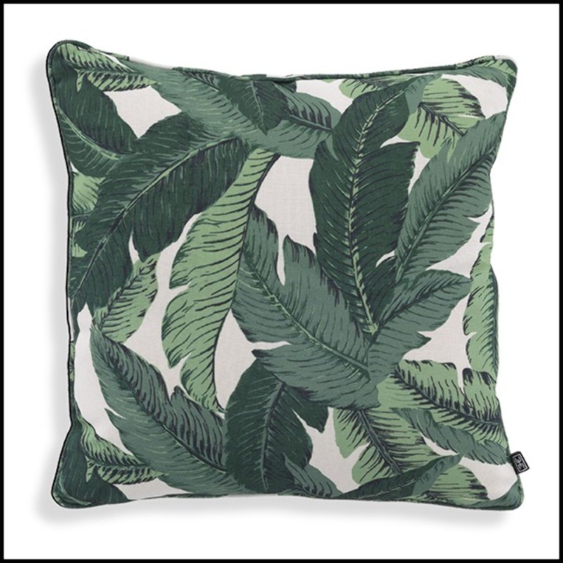 Cushion square palm leaves 24-Mustique L