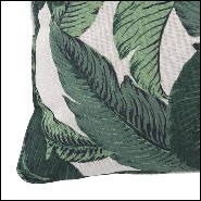 Coussin carrée motif feuilles de palmier 24-Mustique L