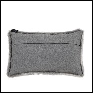 Coussin rectangulaire faux fur grise 24-Alaska