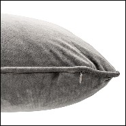 Cushion square grey porpoise velvet 24-Roche Grey Porpoise