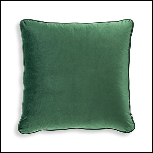 Coussin carrée velours vert 24-Roche Green