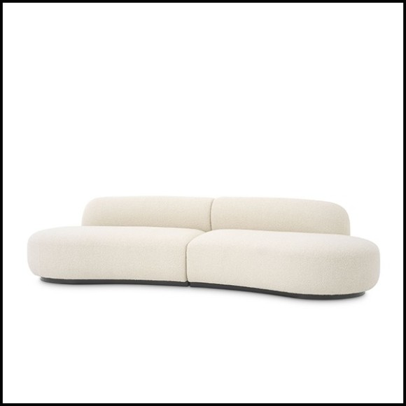 Sofa 2 piece divisible cream bouclé 24-Bjorn S