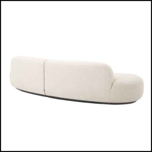 Sofa 2 piece divisible cream bouclé 24-Bjorn S