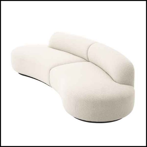 Canapé 2 piece divisible blouclé crème 24-Bjorn S