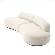 Canapé 2 piece divisible blouclé crème 24-Bjorn S