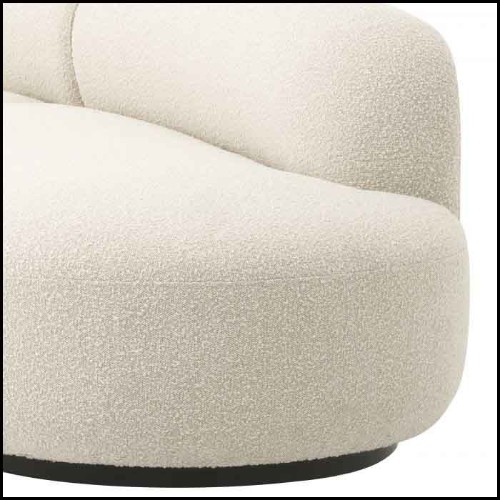 Canapé 2 piece divisible blouclé crème 24-Bjorn S