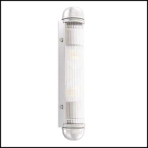 Wall Lamp nickel finish and vertical glass rods 24-Auburn Nickel