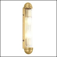 Applique finition laiton antique et tiges de verre verticales 24-Auburn Brass