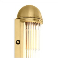 Wall Lamp antique brass finish and vertical glass rods 24-Auburn Brass