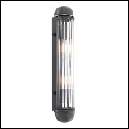 Wall Lamp in bronze highlight finish and vertical glass rods 24-Auburn