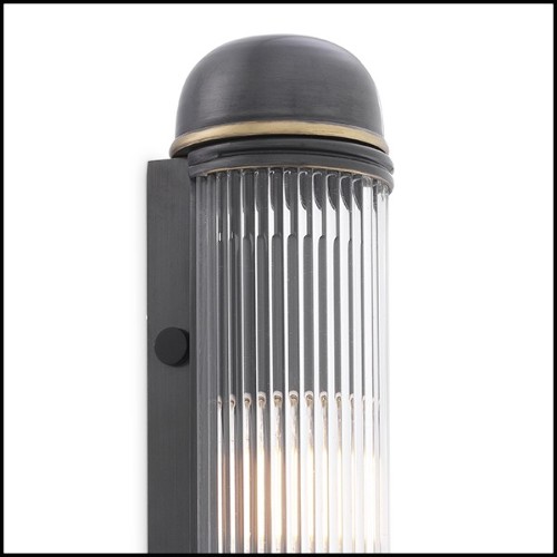 Wall Lamp in bronze highlight finish and vertical glass rods 24-Auburn