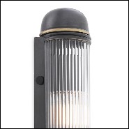 Wall Lamp in bronze highlight finish and vertical glass rods 24-Auburn