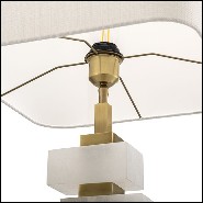 Table Lamp antique brass finish and alabaster 24-Amber