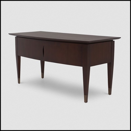 Bureau en acajou et poignée finition laiton antique 119-Liner Desk