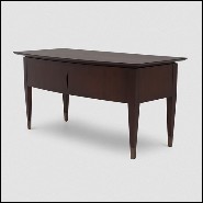 Bureau en acajou et poignée finition laiton antique 119-Liner Desk