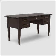 Bureau en acajou et poignée finition laiton antique 119-Liner Desk