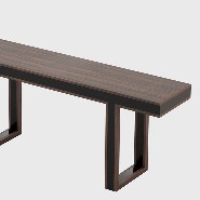 Console en eucalyptus massif finition smockée mate et ligne laquée noire 174-Welt