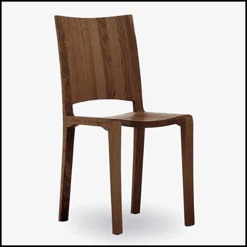 Chair all in solid walnut wood 154-Adria Walnut