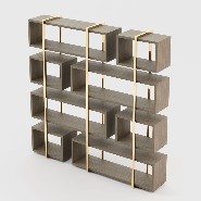 Bibliothèque avec structure verticale finition or 174-Escarpe