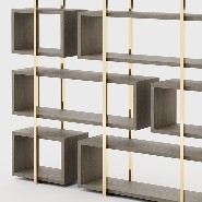 Bibliothèque avec structure verticale finition or 174-Escarpe
