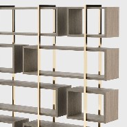 Bibliothèque avec structure verticale finition or 174-Escarpe