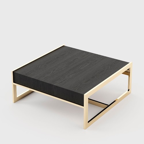 Coffee Table frame in gold finish solid ash black finish 174-Lounge Down