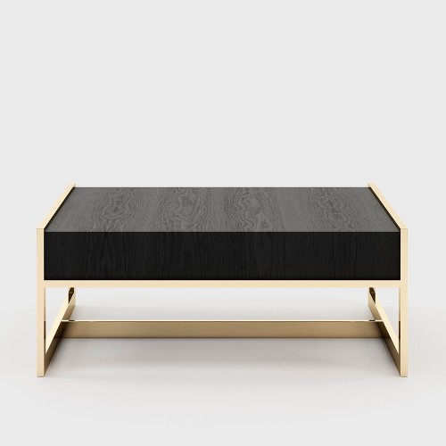 Coffee Table frame in gold finish solid ash black finish 174-Lounge Down