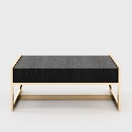 Coffee Table frame in gold finish solid ash black finish 174-Lounge Down