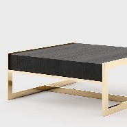 Coffee Table frame in gold finish solid ash black finish 174-Lounge Down