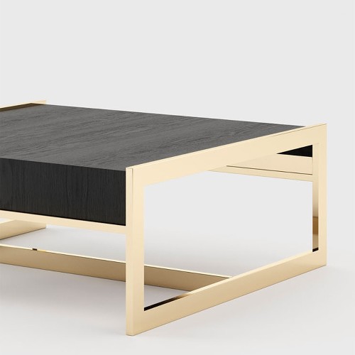 Coffee Table frame in gold finish solid ash black finish 174-Lounge Down