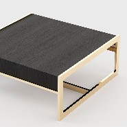 Coffee Table frame in gold finish solid ash black finish 174-Lounge Down
