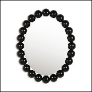 Mirror black satin finish pearls frame 119-Perles