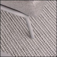 Rug in textylene silver finish 48-Twist Silver