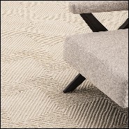Carpet pattern of lines and square in Ivory finish 24-Byzance