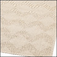 Carpet pattern of lines and square in Ivory finish 24-Byzance