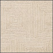 Tapis à motifs de lignes et carré en finition Ivoire 24-Byzance