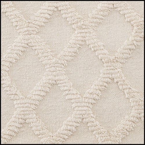 Carpet with diamond shape relief in Ivory finish 24-Carré