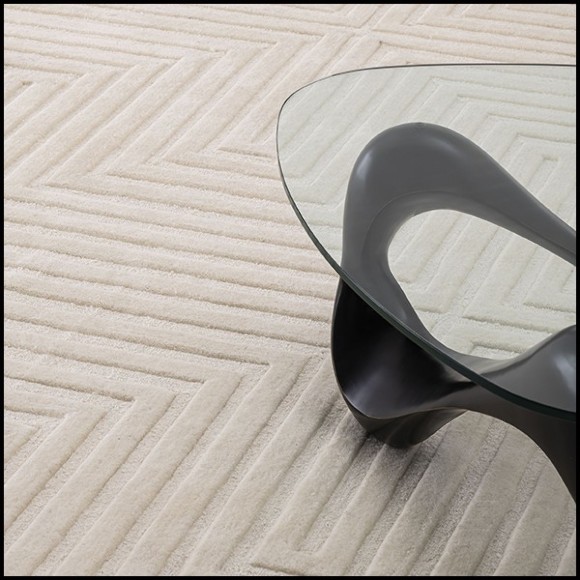 Tapis en laine finition Ivoire 24-Breck