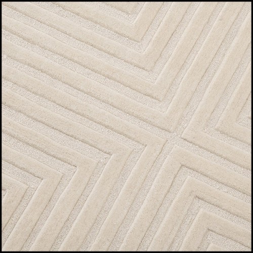 Tapis en laine finition Ivoire 24-Breck