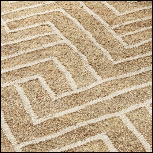 Tapis avec motif zigzag finition Natural et White 24-Sazerac