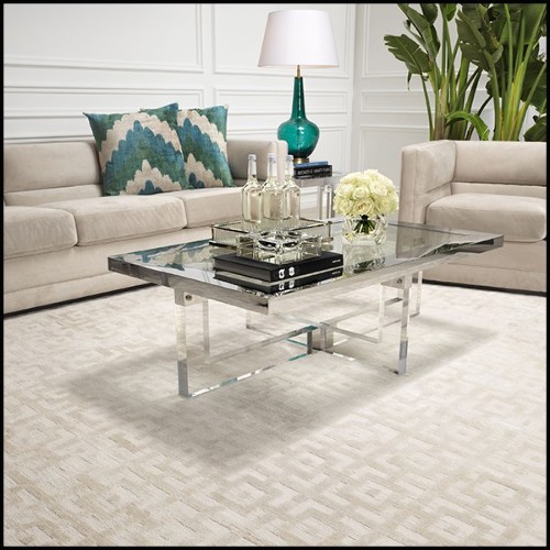 Carpet with graphic pattern in Ivory finish 24-Reeves