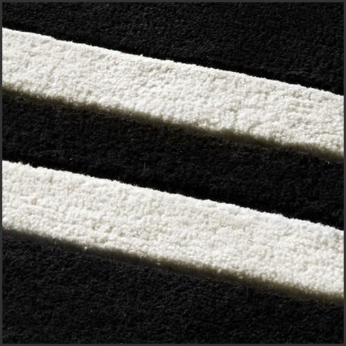 Carpet in wool Black and Off-White finish 24-Celeste