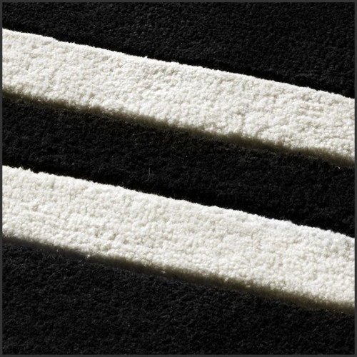 Tapis en laine finition Noir et Blanc Cassé 24-Celeste