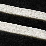 Carpet in wool Black and Off-White finish 24-Celeste