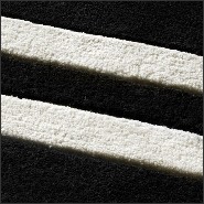 Tapis en laine finition Noir et Blanc Cassé 24-Celeste