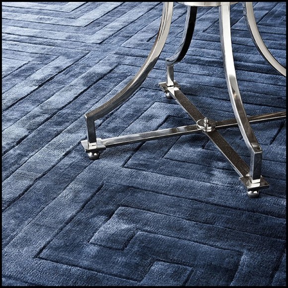 Carpet with Greek key pattern in Sapphire finish 24-Baldwin
